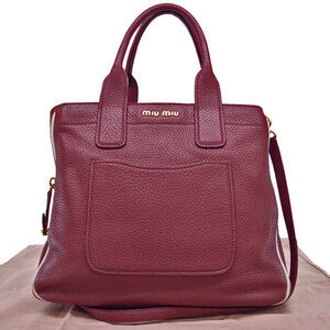 Miu Miu handbag shoulder bag red white gold